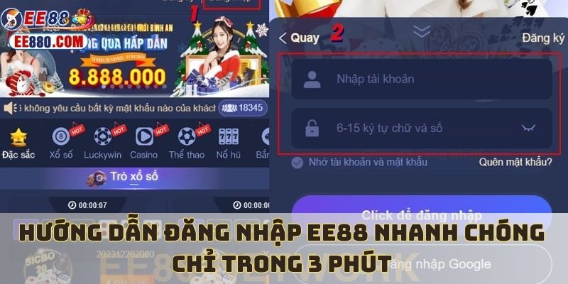 2 cách đăng nhập EE88 nhanh chóng